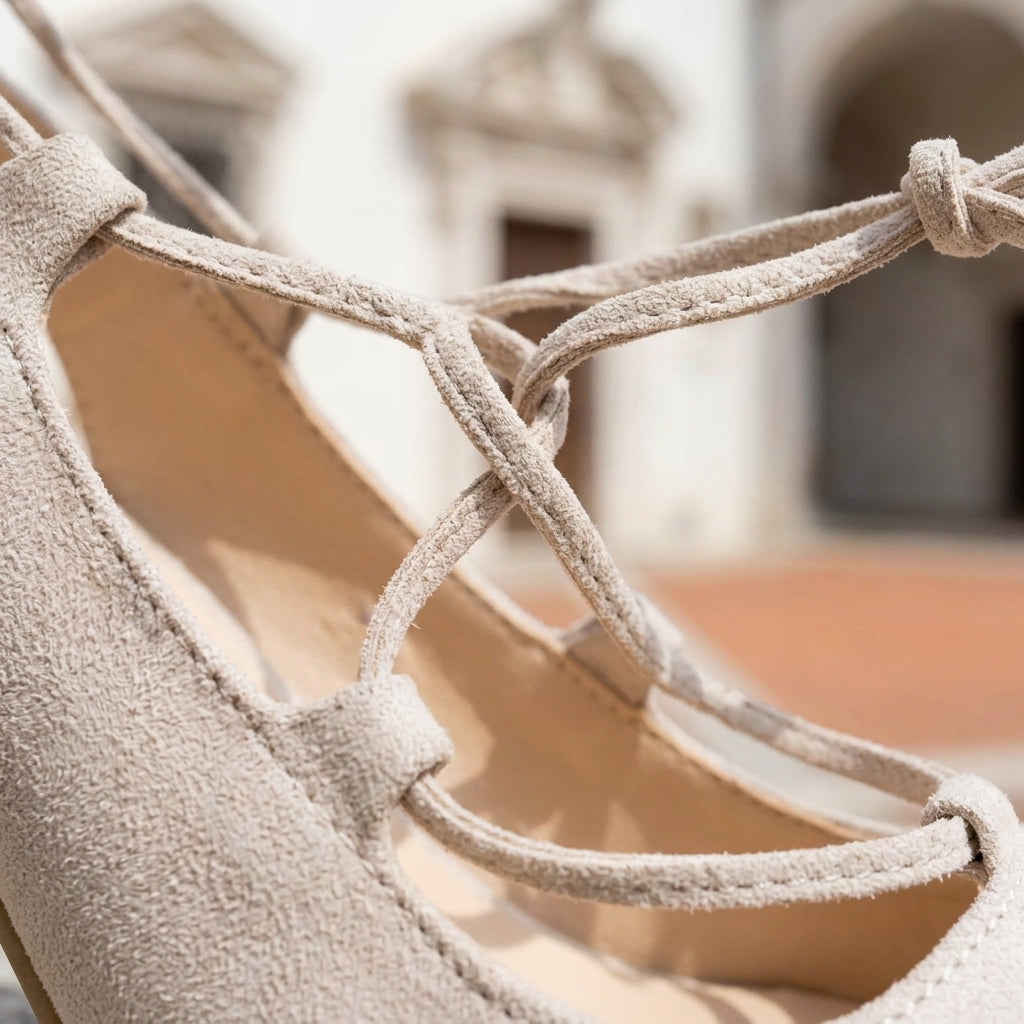 STELLINA™ • Sandalia de Tacón Alto Piel Premium Beige | Calzado de Autor