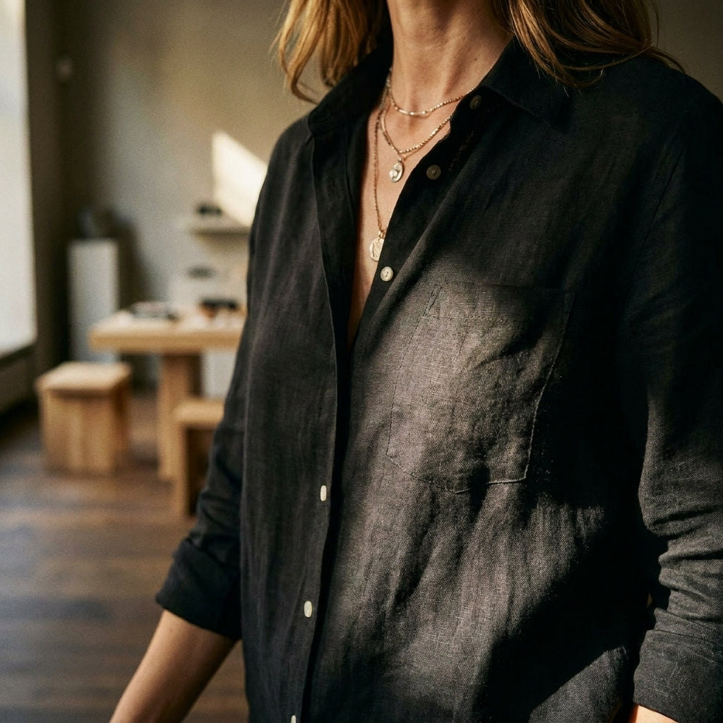 WANDA™ • Camisa de Solapa Estilo Coreano Manga Corta