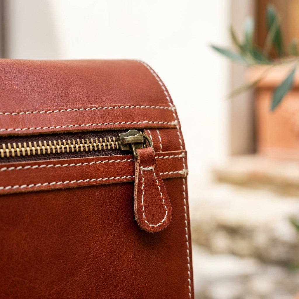 ADRIANA™ • Bolso Crossbody Piel Genuina Naranja | Accesorios de Autor