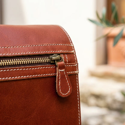 ADRIANA™ • Bolso Crossbody Piel Genuina Naranja | Accesorios de Autor