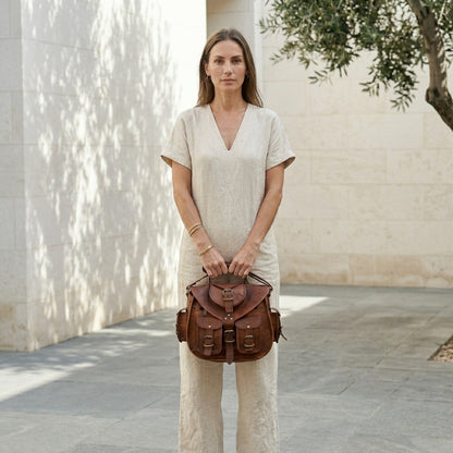 LORENZA™ • Bolso Satchel Crossbody Artesanal Piel Genuina | Accesorios de Autor