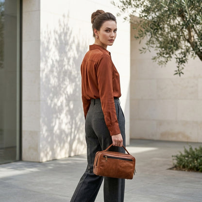 PATRIZIA™ • Neceser de Viaje Piel Genuina Unisex | Accesorios de Autor