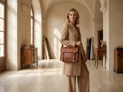 ORNELLA™ • Bolso Portátil Crossbody Artesanal Piel Genuina | Accesorios de Autor