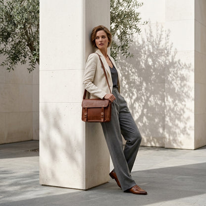 ORNELLA™ • Bolso Portátil Crossbody Artesanal Piel Genuina | Accesorios de Autor