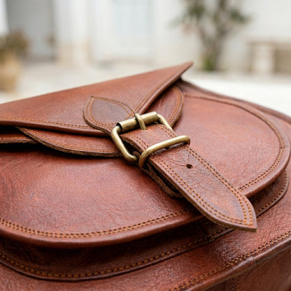 DELFINA™ • Bolso Crossbody Vintage Artesanal Piel Genuina | Accesorios de Autor