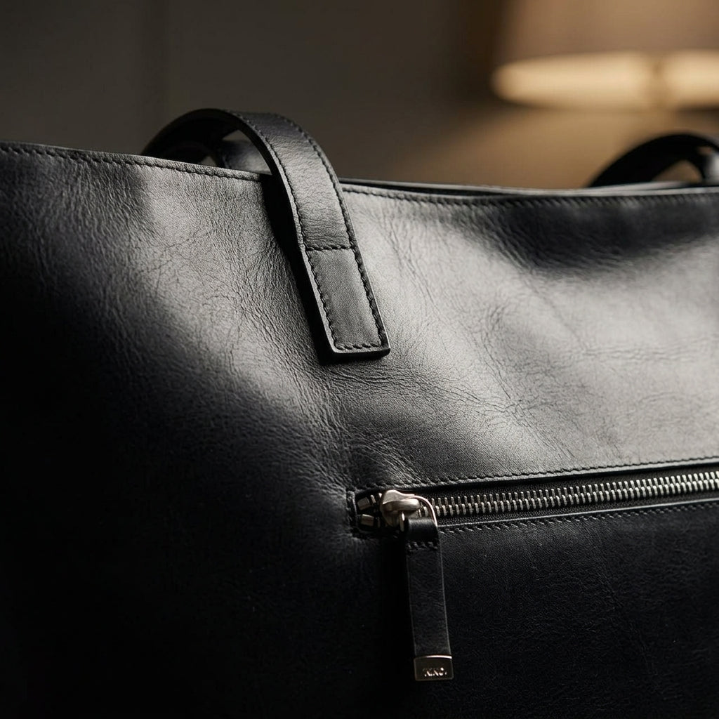 UMBERTA™ • Bolso Tote Mediano Piel Genuina Cremallera Superior | Accesorios de Autor