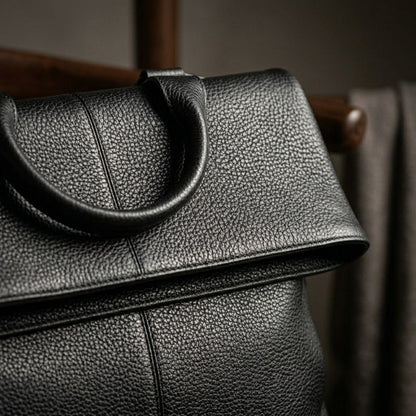 EMILIA™ • Mochila Convertible Piel Genuina Pebble Asas Ajustables | Accesorios de Autor
