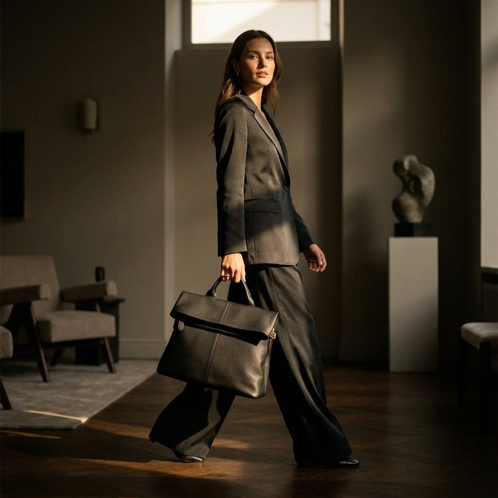 EMILIA™ • Mochila Convertible Piel Genuina Pebble Asas Ajustables | Accesorios de Autor