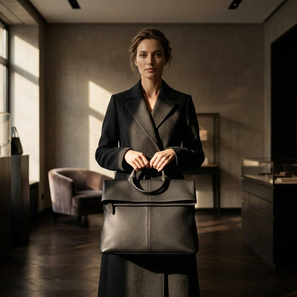 EMILIA™ • Mochila Convertible Piel Genuina Pebble Asas Ajustables | Accesorios de Autor