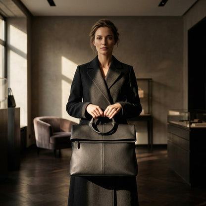 EMILIA™ • Mochila Convertible Piel Genuina Pebble Asas Ajustables | Accesorios de Autor