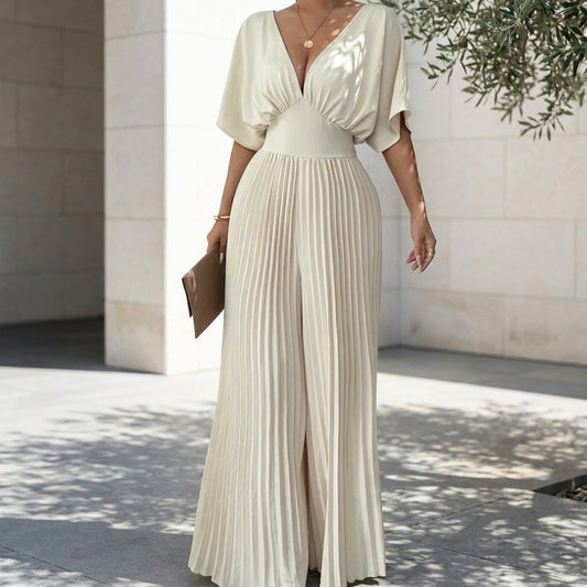 REGINA™ • 25 Edition Vestido Maxi Plisado Cruzado