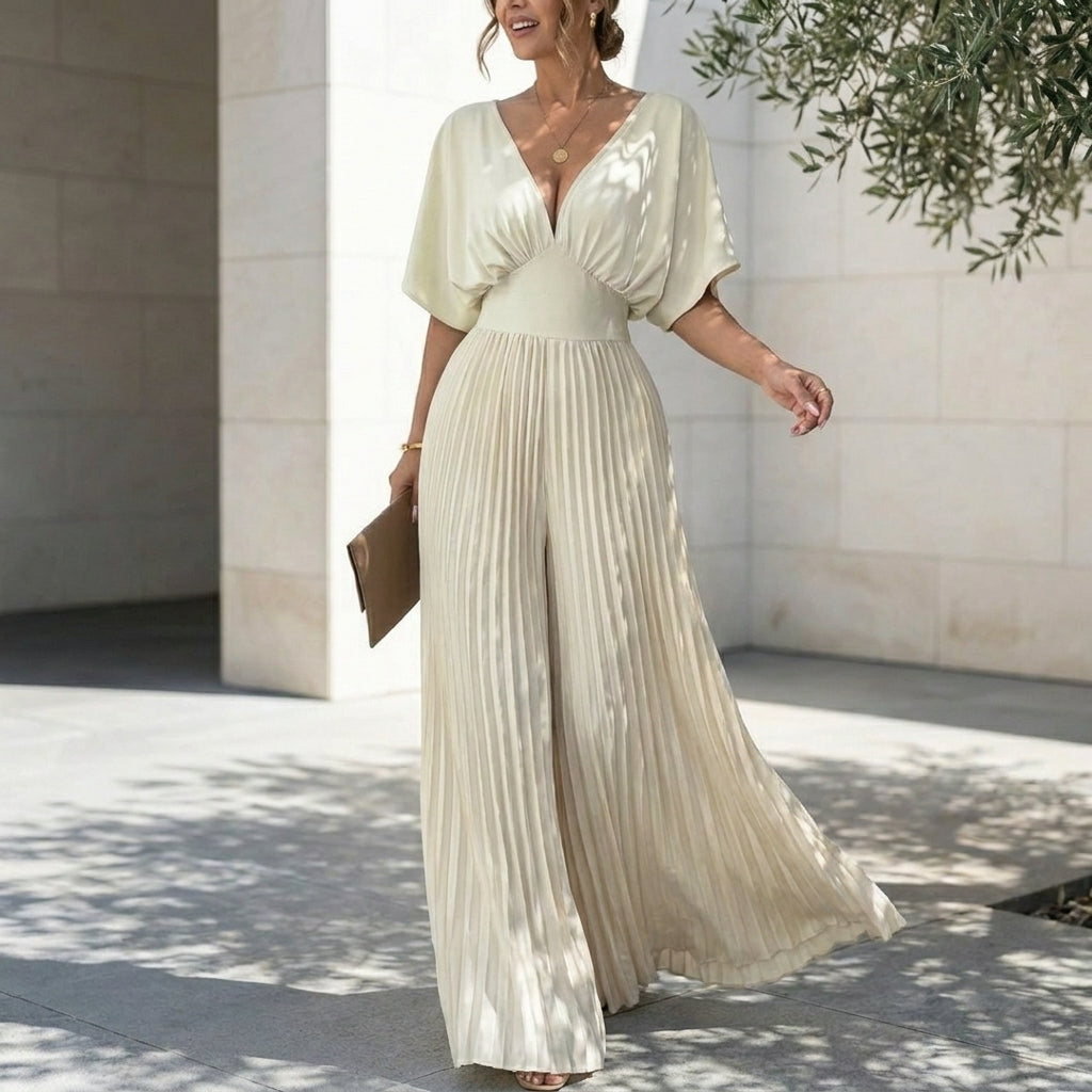 REGINA™ • 25 Edition Vestido Maxi Plisado Cruzado