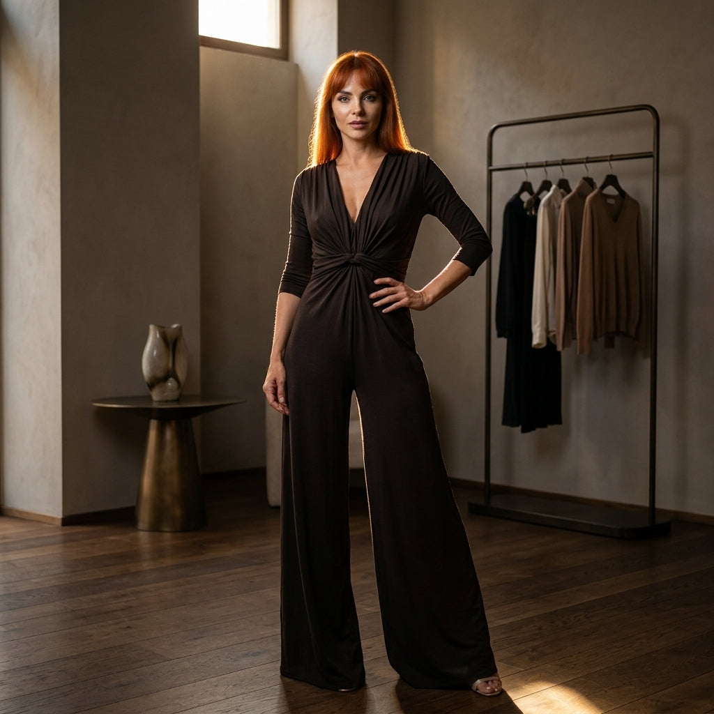 SUSANNA™ • Mono Nudo Negro Liso