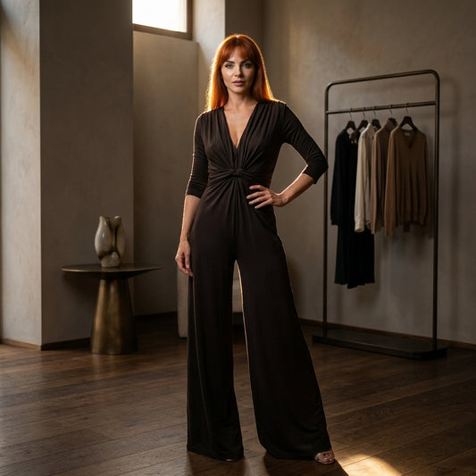 SUSANNA™ • Mono Nudo Negro Liso