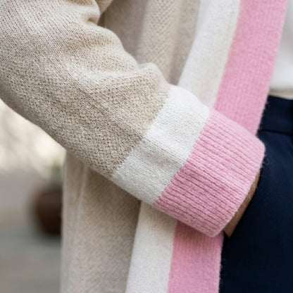 CELESTE™ • Chaqueta Larga de Punto Abierta