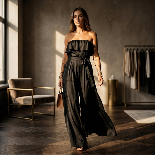 PERPETUA™ • Mono Hombro Descubierto Pierna Ancha | Moda de Autor