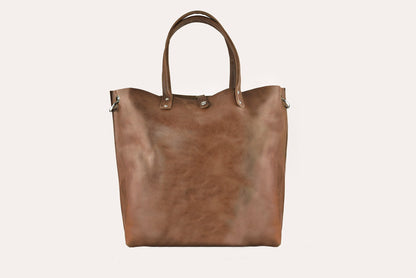 HELENA™ • Bolso Tote Piel Genuina Caramelo Correa Extraíble | Accesorios de Autor