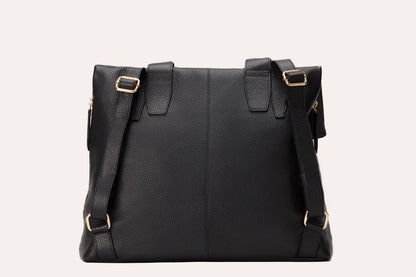 EMILIA™ • Mochila Convertible Piel Genuina Pebble Asas Ajustables | Accesorios de Autor