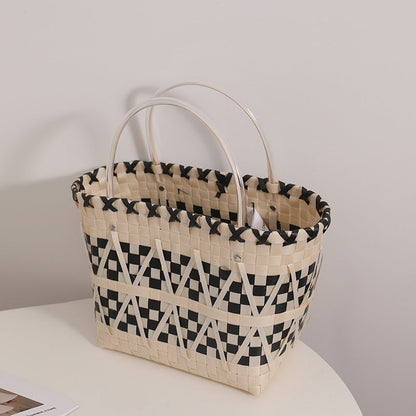PALOMA™ • Bolso Cesta Natural Tejido Artesanal Chic | Accesorios de Autor