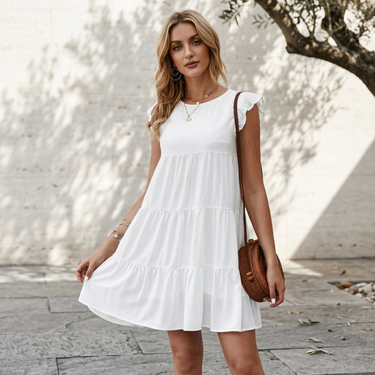 FILOMENA™ • Vestido Fluido con Manga Casquillo
