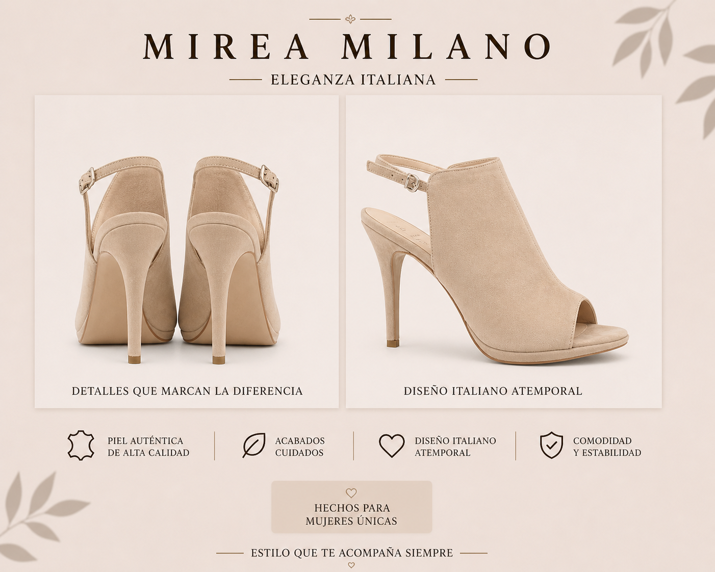 ZARA™ • Sandalia de Tacón Alto Ante Premium Beige | Calzado de Autor