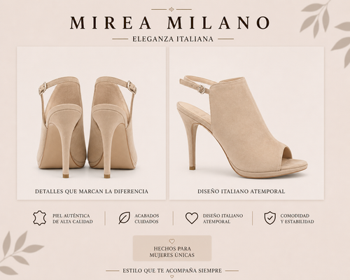 ZARA™ • Sandalia de Tacón Alto Ante Premium Beige | Calzado de Autor