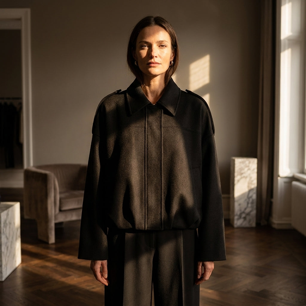 MADDALENA™ • Abrigo Largo Efecto Ante Oversize