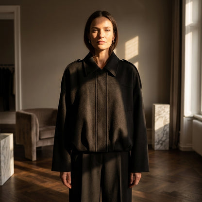 MADDALENA™ • Abrigo Largo Efecto Ante Oversize