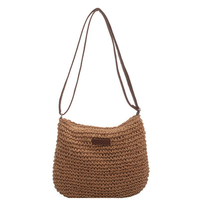 BRUNA™ • Bolso de Hombro Paja Verano Casual | Accesorios de Autor
