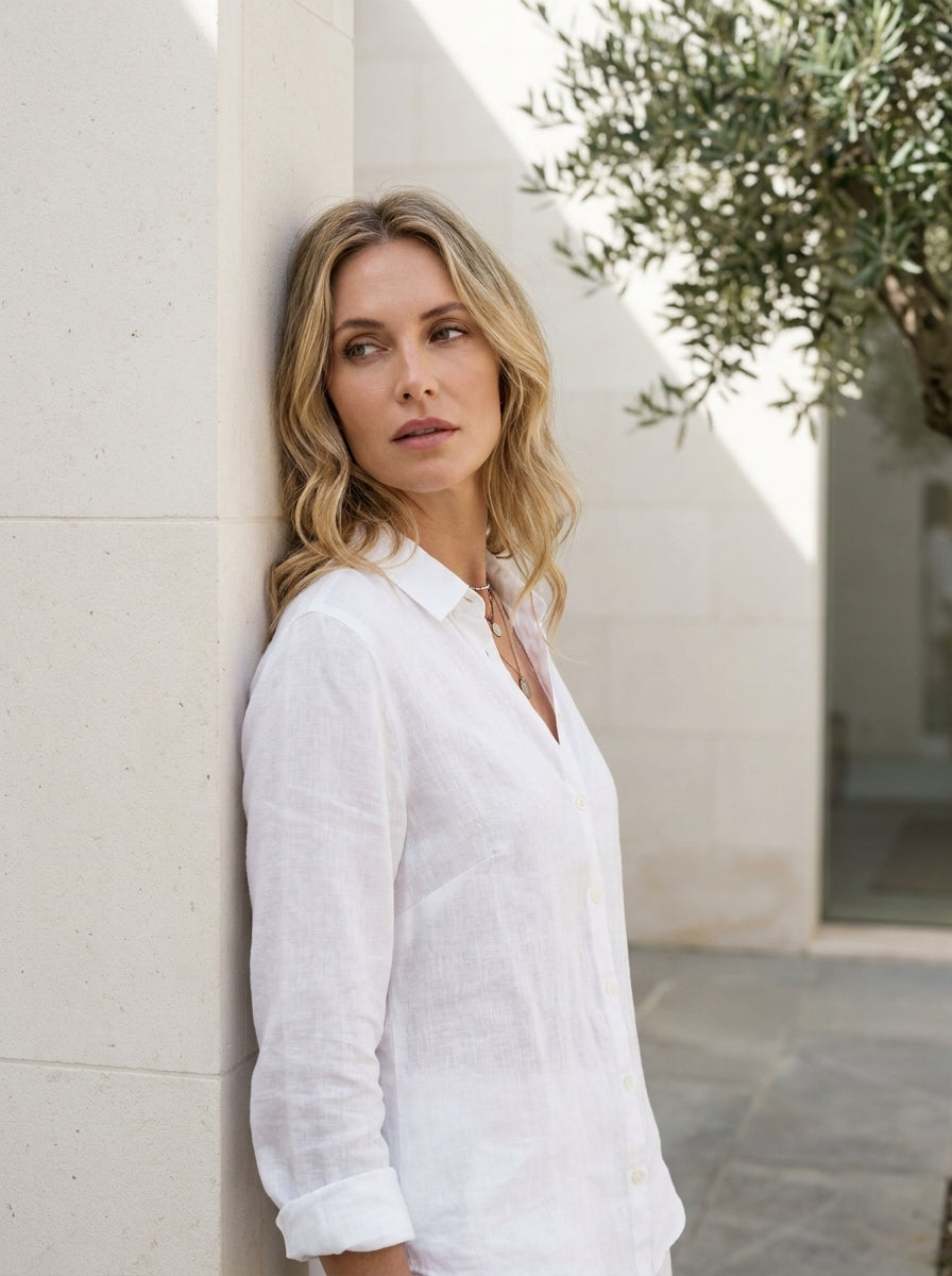 WANDA™ • Camisa de Solapa Estilo Coreano Manga Corta