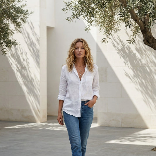 WANDA™ • Camisa de Solapa Estilo Coreano Manga Corta