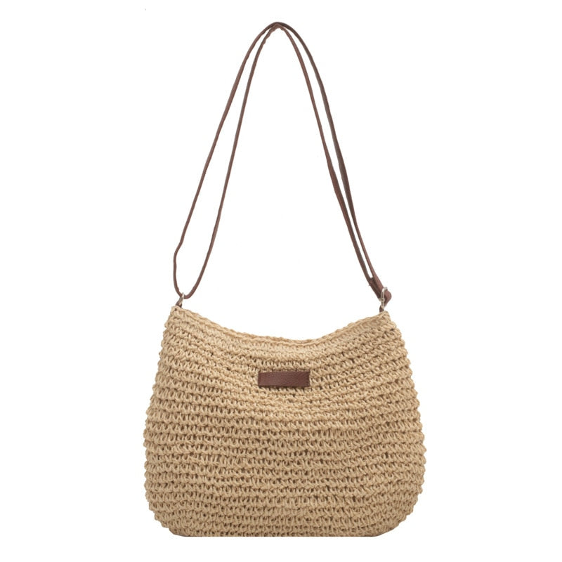 BRUNA™ • Bolso de Hombro Paja Verano Casual | Accesorios de Autor
