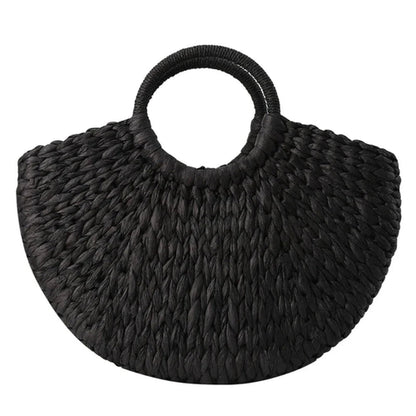 BERENICE™ • Bolso Tote de Ratán con Forro de Lino | Accesorios de Autor