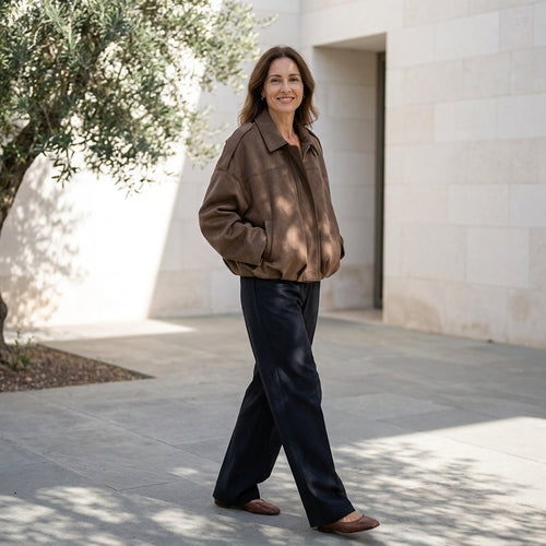 MADDALENA™ • Abrigo Largo Efecto Ante Oversize