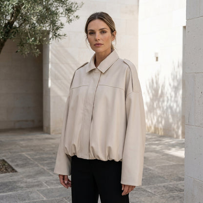 MADDALENA™ • Abrigo Largo Efecto Ante Oversize