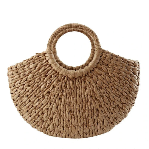 BERENICE™ • Bolso Tote de Ratán con Forro de Lino | Accesorios de Autor