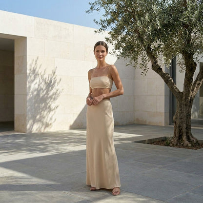 FRANCESCA™ • Top de Algodón Elástico de Corte Ajustado