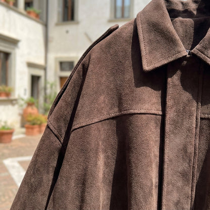 MADDALENA™ • Abrigo Largo Efecto Ante Oversize