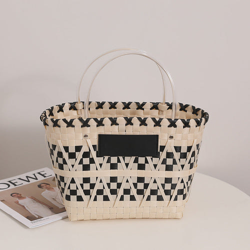 PALOMA™ • Bolso Cesta Natural Tejido Artesanal Chic | Accesorios de Autor