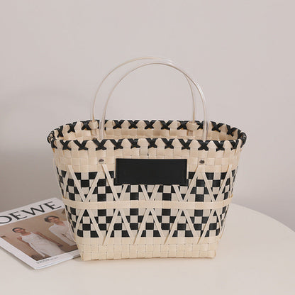 PALOMA™ • Bolso Cesta Natural Tejido Artesanal Chic | Accesorios de Autor