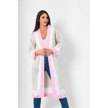 CELESTE™ • Chaqueta Larga de Punto Abierta