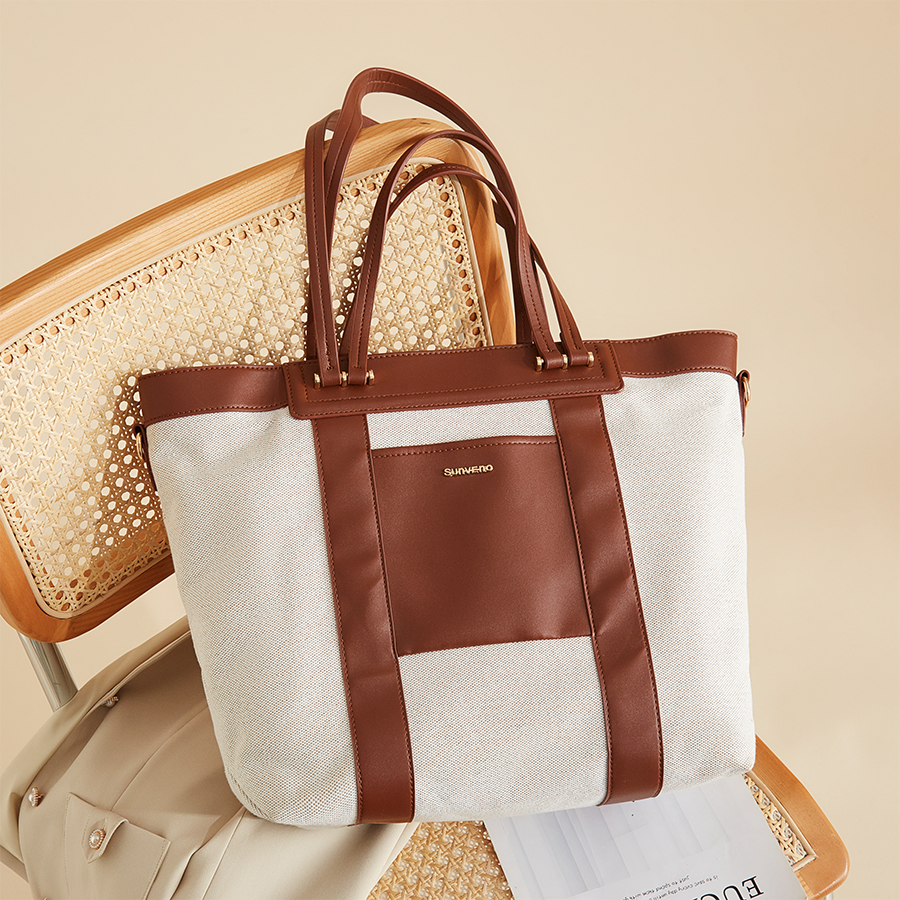 VIOLA™ • Bolso Tote Maternidad Canvas Grande | Accesorios de Autor