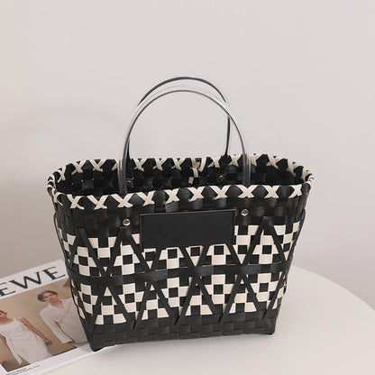 PALOMA™ • Bolso Cesta Natural Tejido Artesanal Chic | Accesorios de Autor