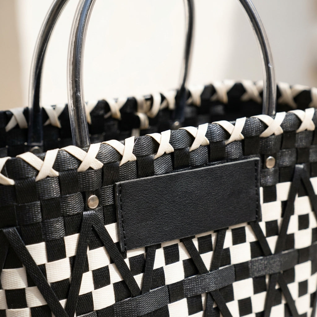 PALOMA™ • Bolso Cesta Natural Tejido Artesanal Chic | Accesorios de Autor