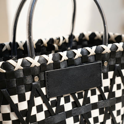 PALOMA™ • Bolso Cesta Natural Tejido Artesanal Chic | Accesorios de Autor
