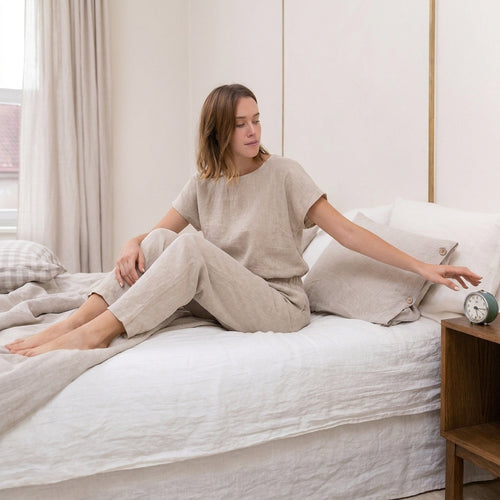 CONCETTA™• Pijama de Lino Natural | Loungewear Europeo de Primera Calidad