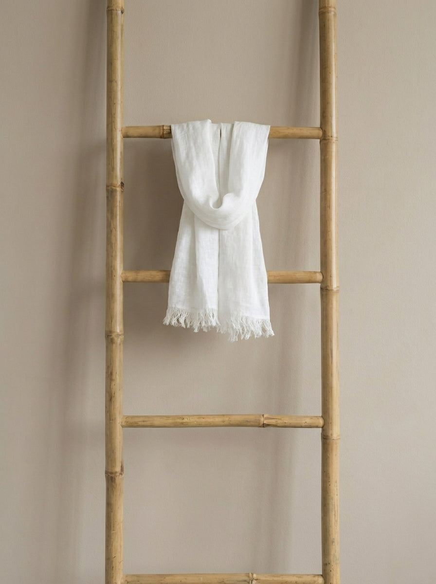 LEONILDA™ • Pañuelo de Lino Blanco | Pañuelos y Fulares